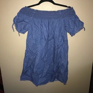 Jean off the shoulder top